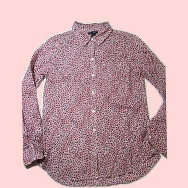 Gap Floral Print Long Sleeve Shirt with Chest Poc… - image 1