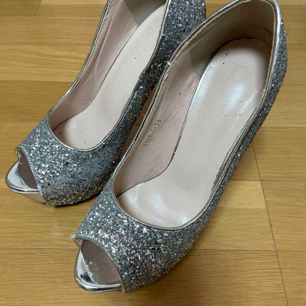 Rechercher by Tika Silver Glitter High Heels - image 2