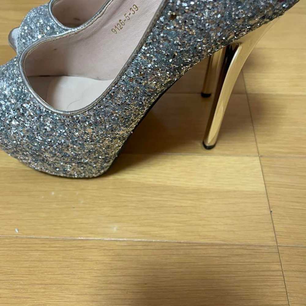 Rechercher by Tika Silver Glitter High Heels - image 3