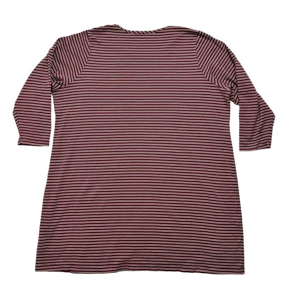 Lands End LANDS END Red White Stripe T-shirt Dres… - image 5