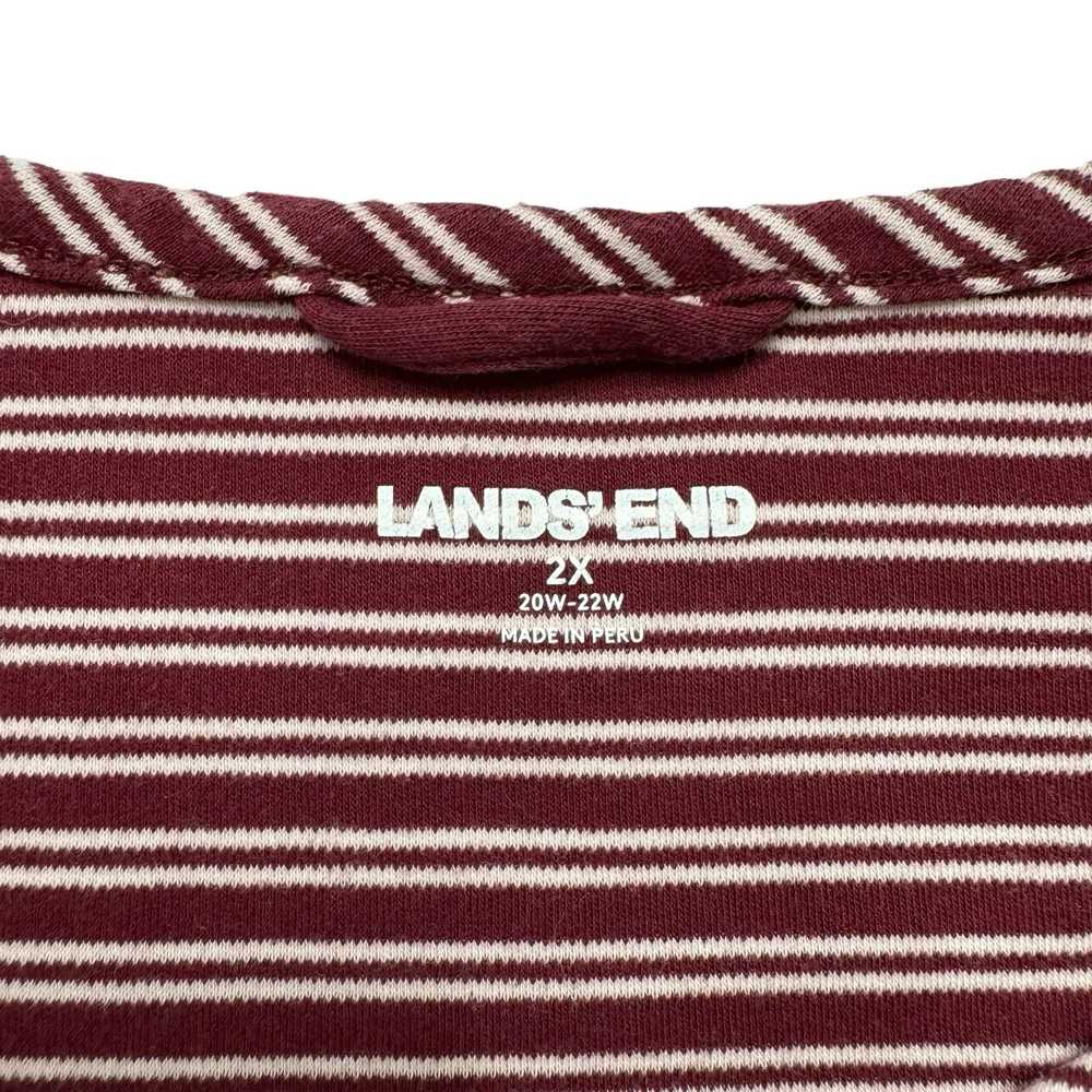 Lands End LANDS END Red White Stripe T-shirt Dres… - image 6