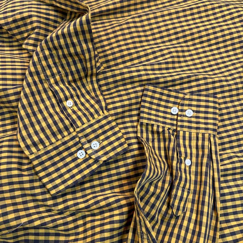 Haggar Haggar Men's XXL Yellow Black Button Down … - image 11