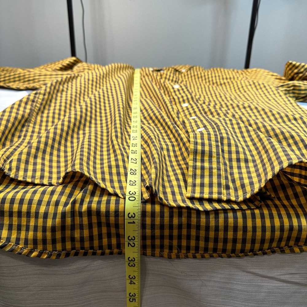 Haggar Haggar Men's XXL Yellow Black Button Down … - image 7