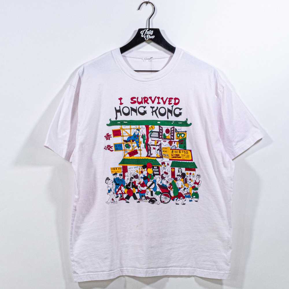 Art × Vacation × Vintage I Survived Hong Kong T-S… - image 1