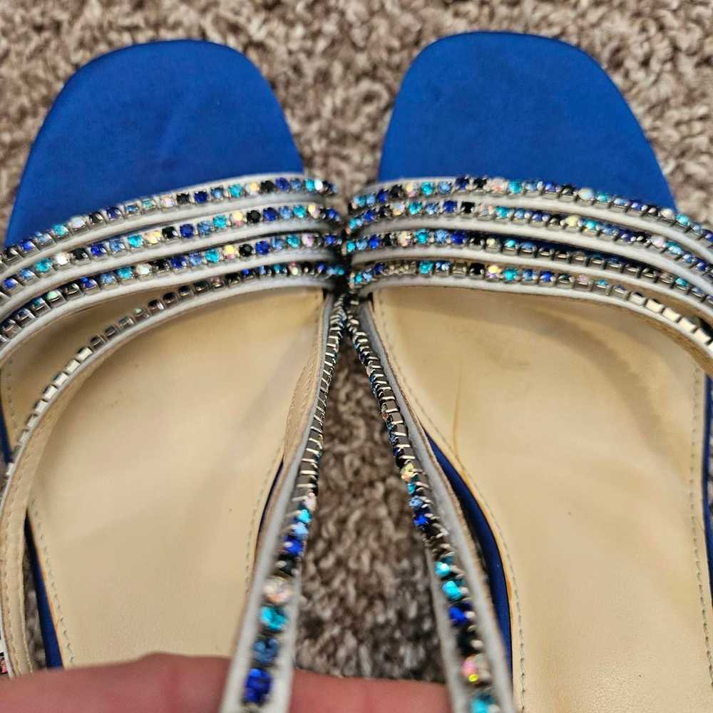 Betsy-Elegant Blue Heeled Sandals w/ Rhinestone S… - image 5