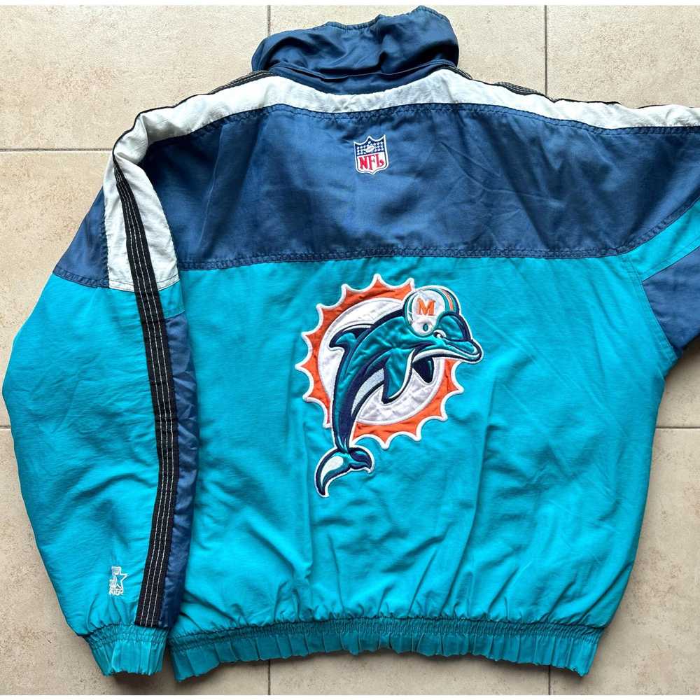 Starter Miami Dolphins 90s STARTER puffer M navy … - image 1