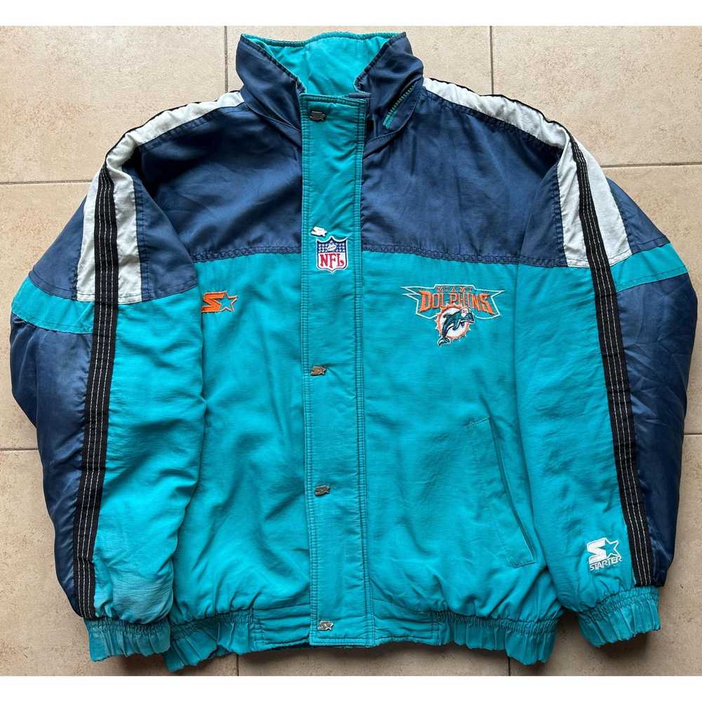 Starter Miami Dolphins 90s STARTER puffer M navy … - image 2