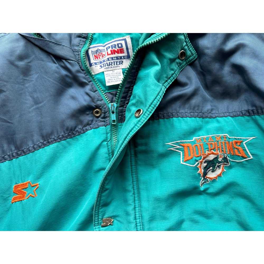 Starter Miami Dolphins 90s STARTER puffer M navy … - image 3