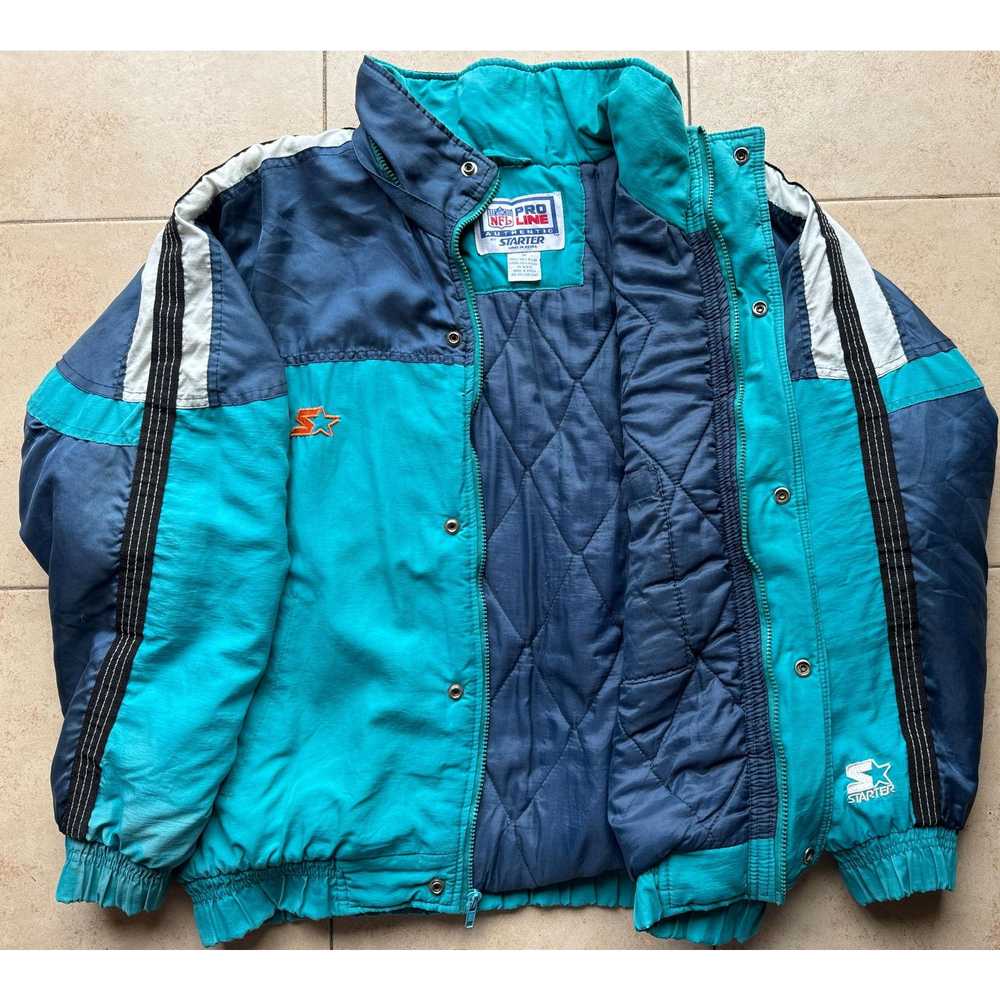 Starter Miami Dolphins 90s STARTER puffer M navy … - image 7