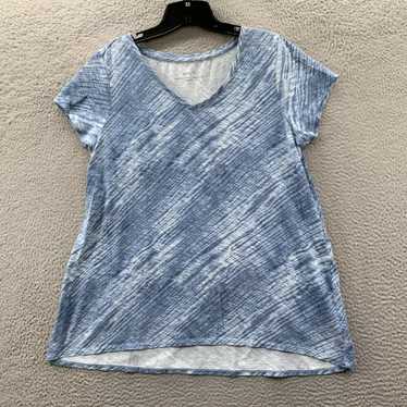 Vintage Authentic J Jill Short Sleeve Blue Pima C… - image 1