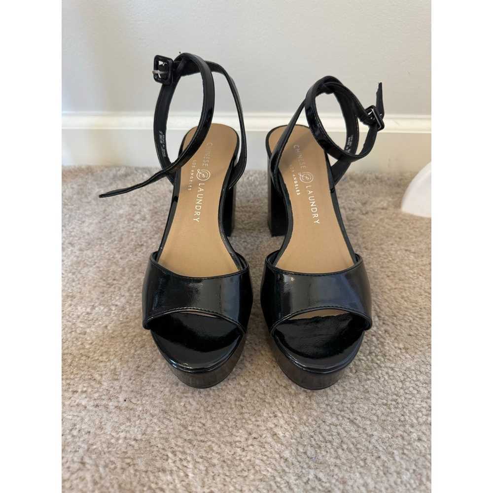 NWOT Chinese Laundry Black Theresa Platform Sanda… - image 6