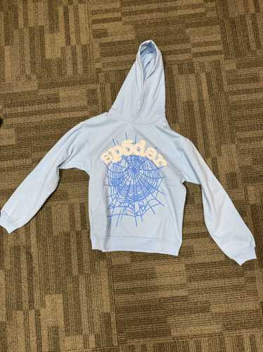 Streetwear Baby Blue Sp5der Hoodie