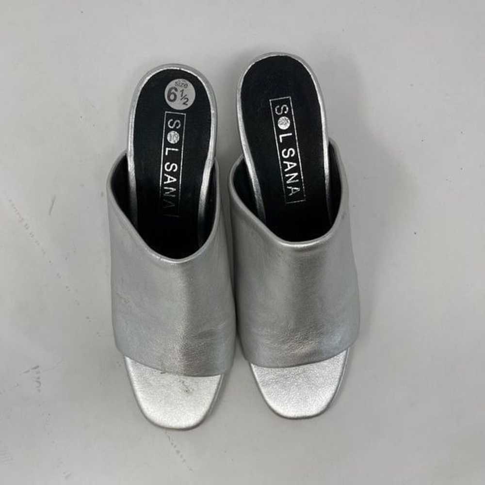 SOL SANA Marcy Mule Silver sz 6.5 - image 2