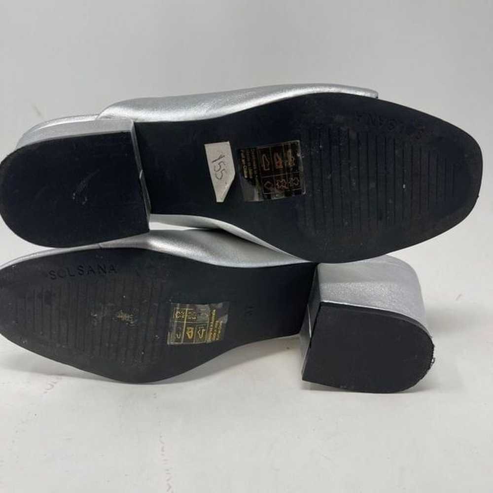 SOL SANA Marcy Mule Silver sz 6.5 - image 5