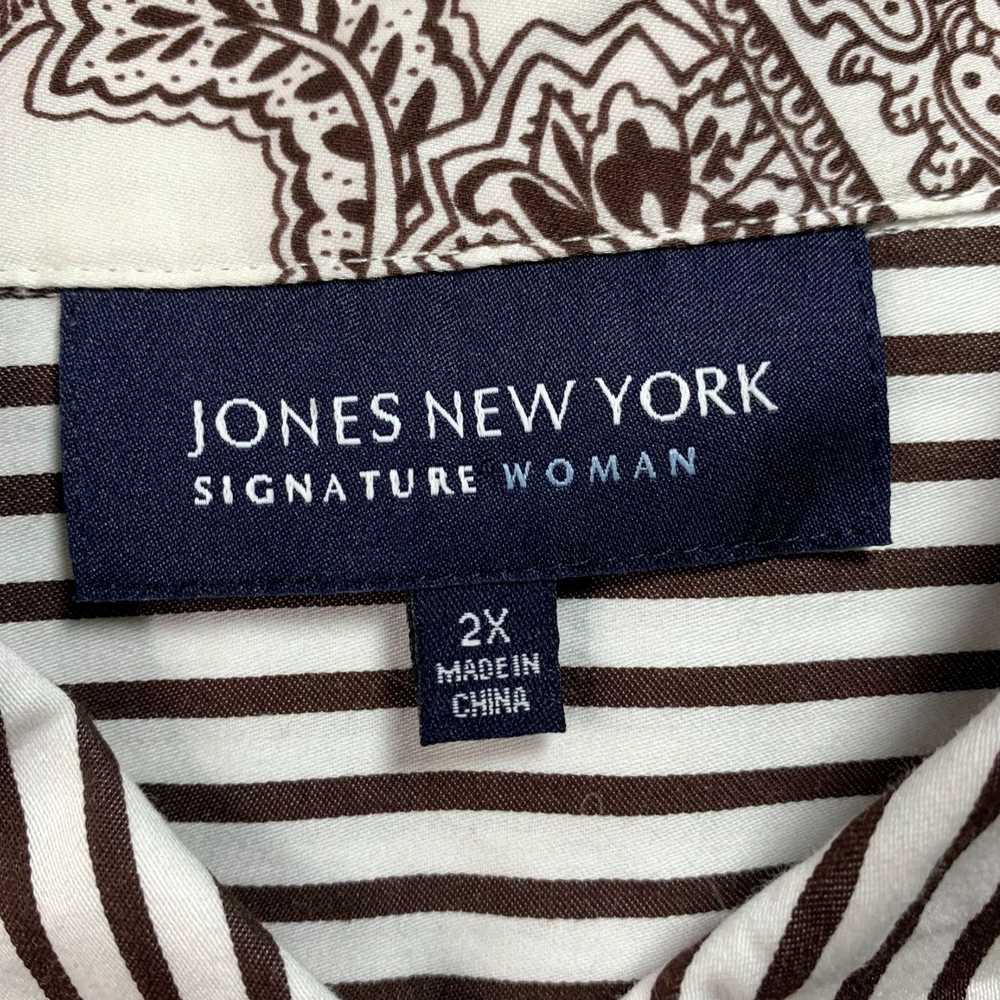 Jones New York Womens Striped Button Up Blouse To… - image 3