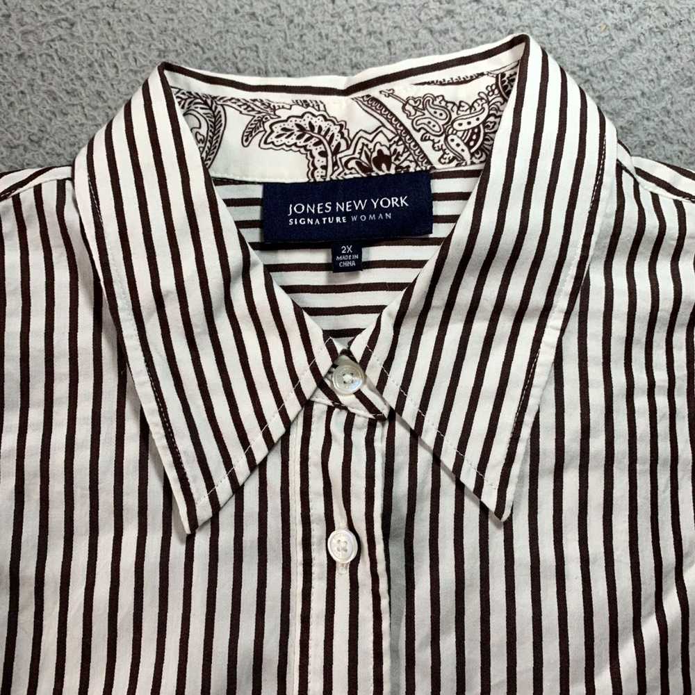 Jones New York Womens Striped Button Up Blouse To… - image 6