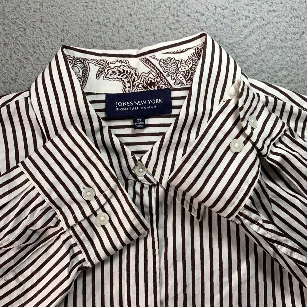 Jones New York Womens Striped Button Up Blouse To… - image 7