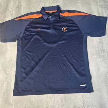 Nike Vintage 2000's Nike Illinois Polo Shirt Larg… - image 1