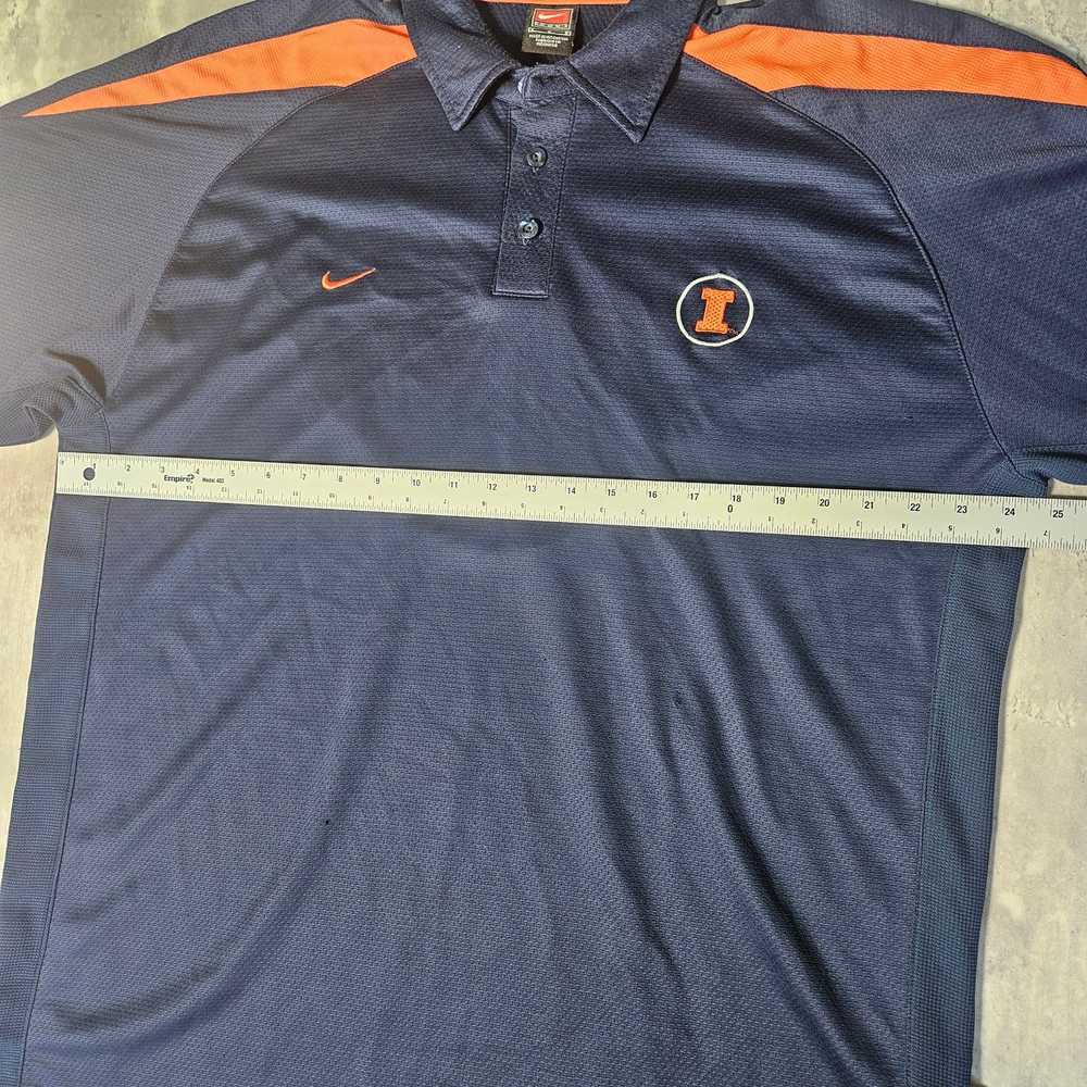 Nike Vintage 2000's Nike Illinois Polo Shirt Larg… - image 6