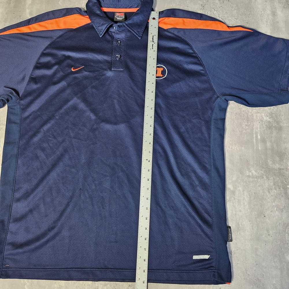 Nike Vintage 2000's Nike Illinois Polo Shirt Larg… - image 7