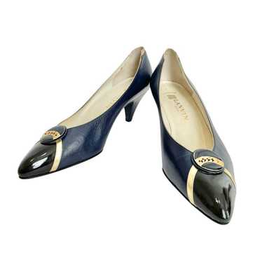 LANVIN pumps, navy, heels, in excellent condition