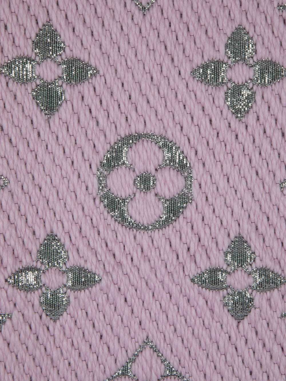 Louis Vuitton Pink Wool Logomania Shine Scarf - image 4