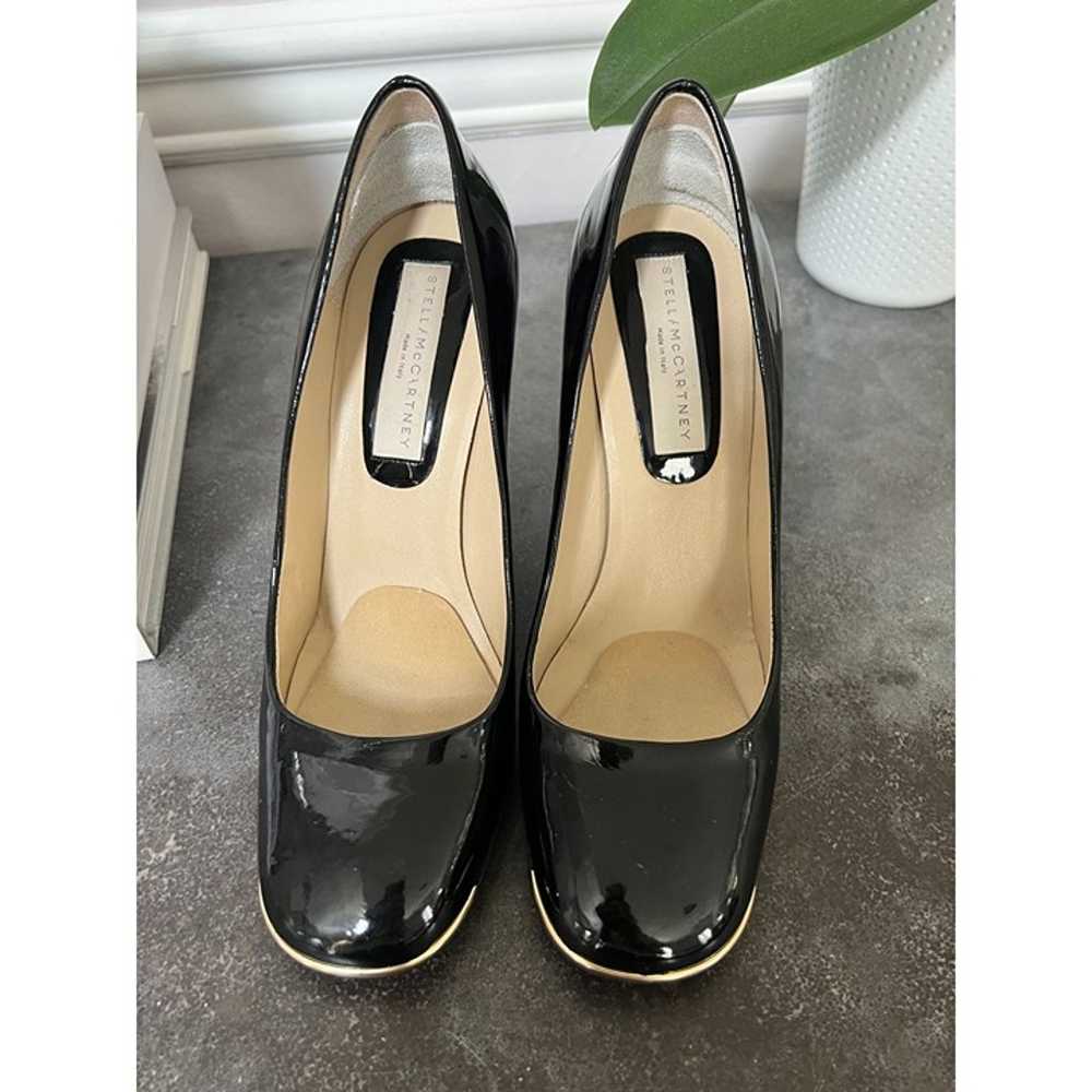 STELLA MCCARTNEY Black Patent Leather Pumps Size … - image 2