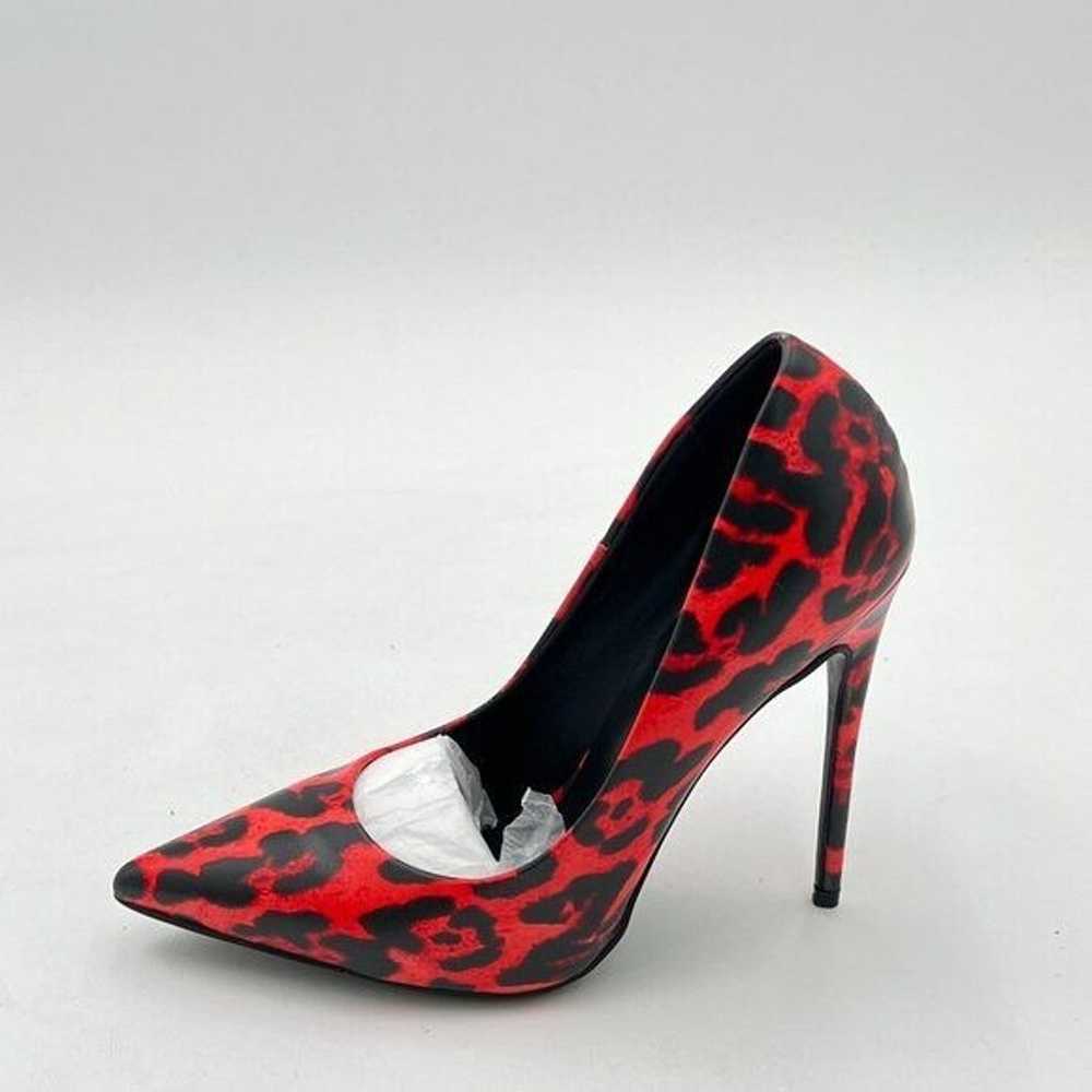 FSJ Red Sexy Leopard Printed Dress Shoes Pointy T… - image 2