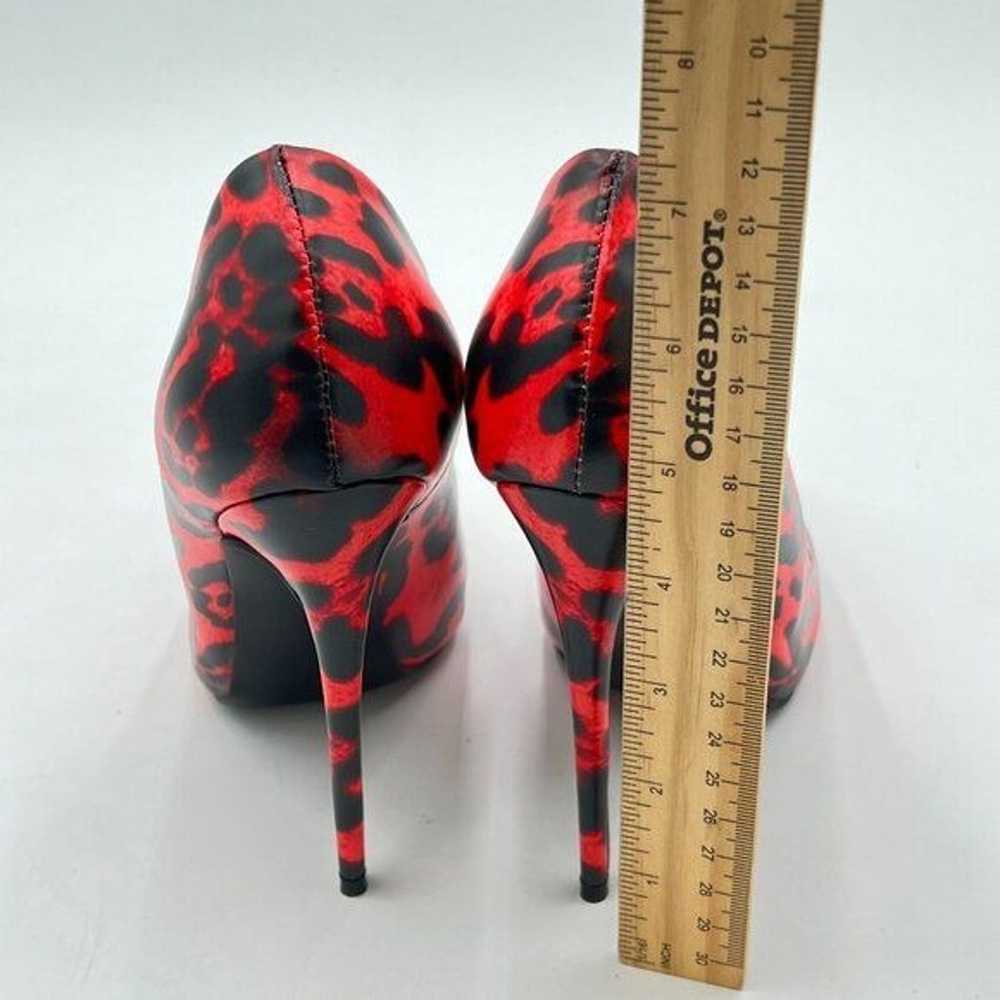 FSJ Red Sexy Leopard Printed Dress Shoes Pointy T… - image 5