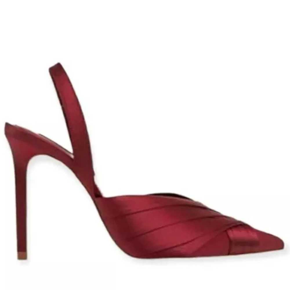 pumps heels Zara brand burgandy color shoes size … - image 3