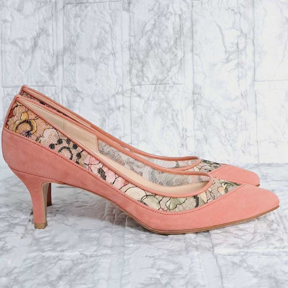 DIANA Pointed Pumps Suede Tulle Lace Sheer Low - image 12