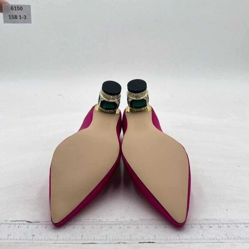 FSJ Women Bridal Pointed Toe Chunky Block Low Hee… - image 6