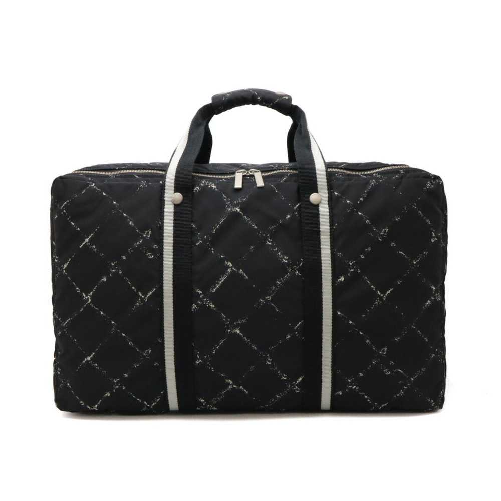 Chanel Chanel Old Travel Line Boston Bag Nylon Bl… - image 1