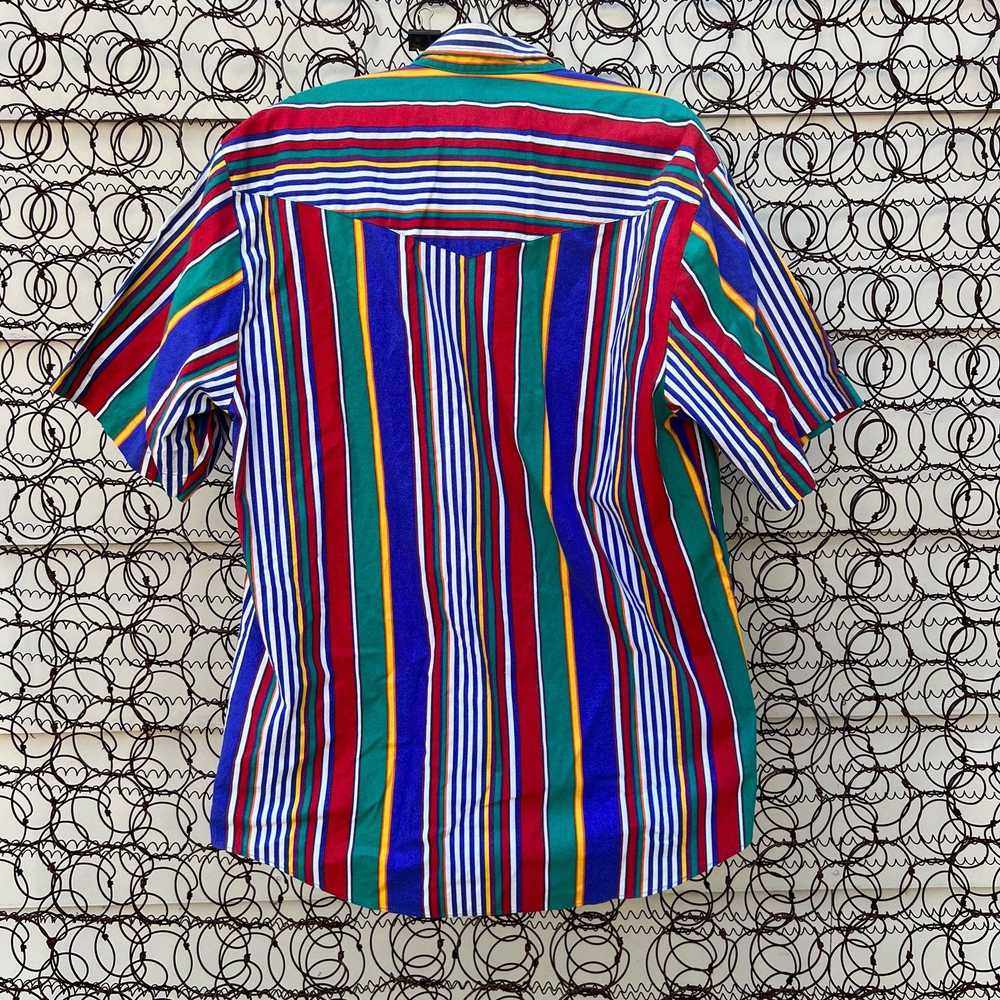 Roper 90s Roper Primary Color Stripe Short Sleeve… - image 3