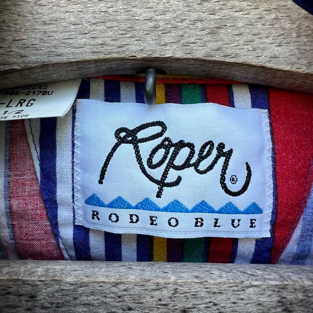 Roper 90s Roper Primary Color Stripe Short Sleeve… - image 4