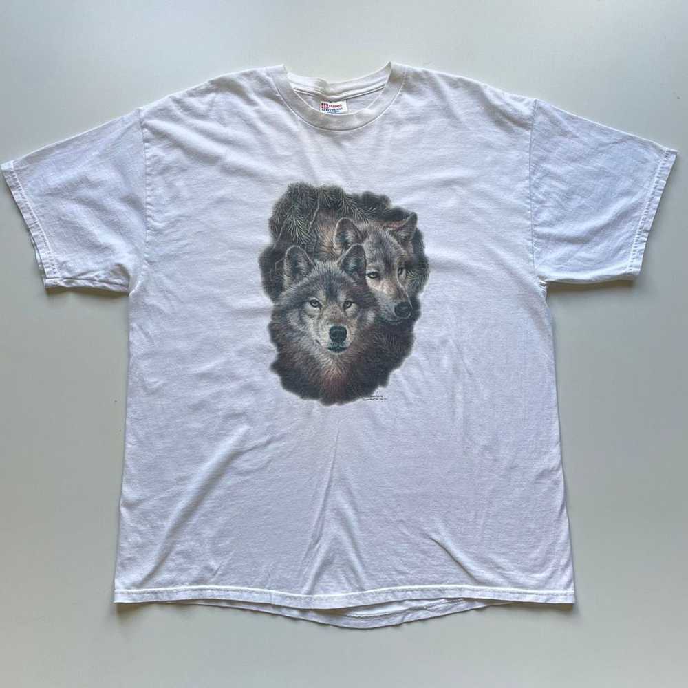 Animal Tee × Art × Vintage Vintage 1990s Wildlife… - image 1