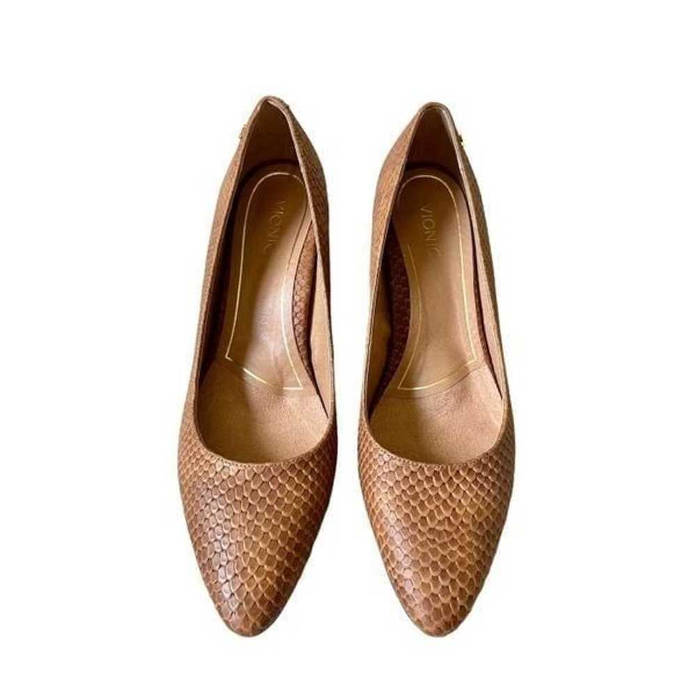 VIONIC Women's  MADISON Leather Pumps BROWN SNAKE… - image 2