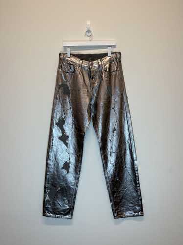 Diesel Cracked Metallic Painted Jeans