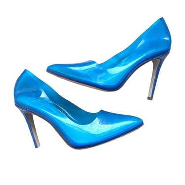 STEVE MADDEN Clear Blue Stiletto Pumps Sz 8