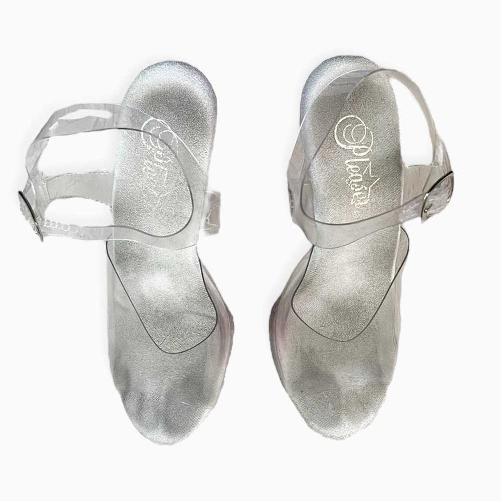 Pleaser “Enchant” Ankle Strap Clear Sandals With … - image 10