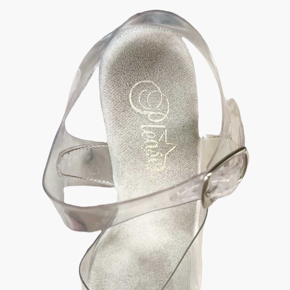 Pleaser “Enchant” Ankle Strap Clear Sandals With … - image 11