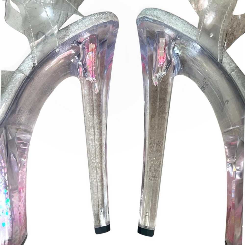 Pleaser “Enchant” Ankle Strap Clear Sandals With … - image 8