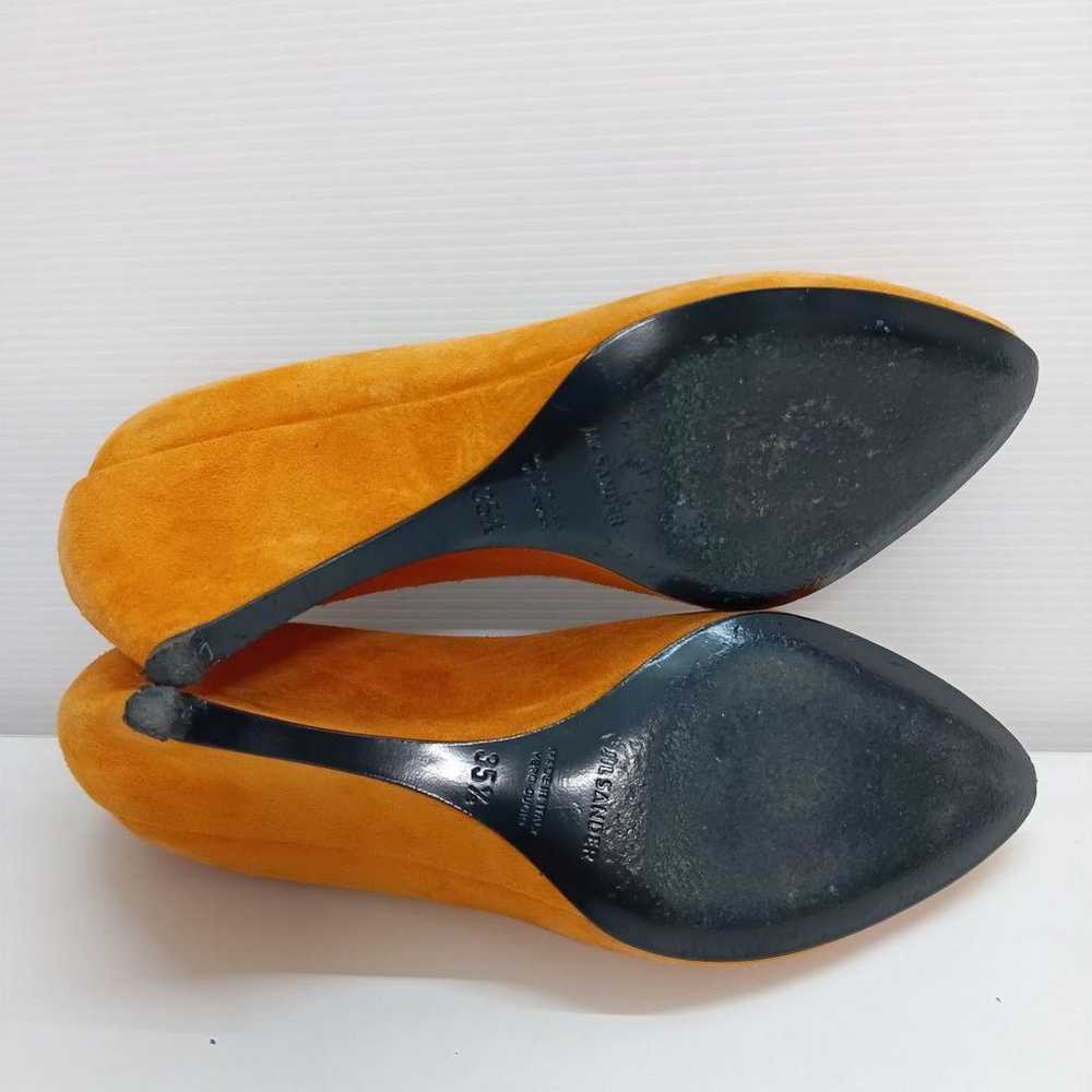 J567 Jil Sander Pumps 35.5 22.5cm Orange Suede - image 6