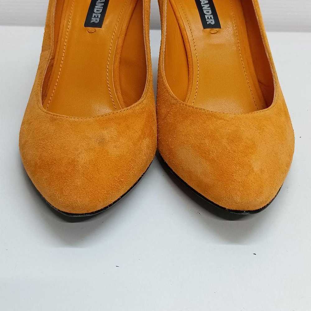 J567 Jil Sander Pumps 35.5 22.5cm Orange Suede - image 7