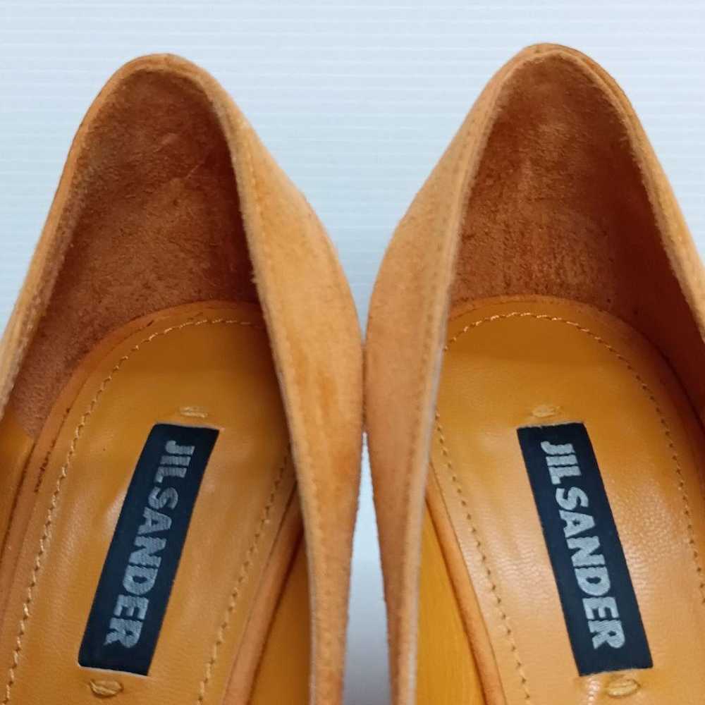 J567 Jil Sander Pumps 35.5 22.5cm Orange Suede - image 8