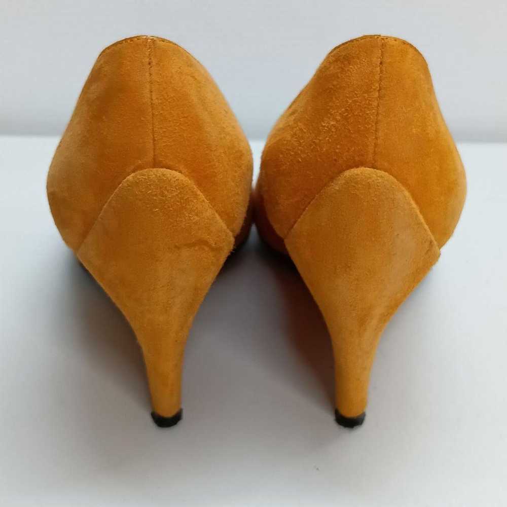 J567 Jil Sander Pumps 35.5 22.5cm Orange Suede - image 9