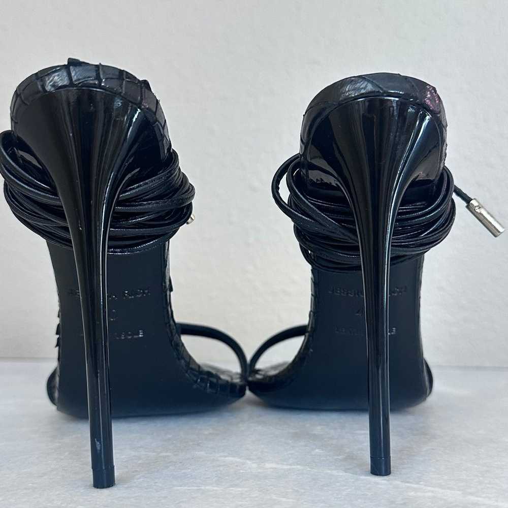 Jessica Rich Black Lace Up Stiletto Heels Size 9.… - image 11