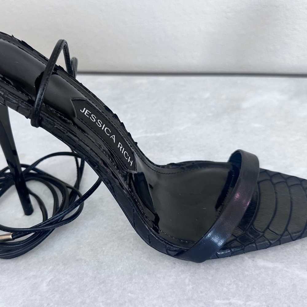 Jessica Rich Black Lace Up Stiletto Heels Size 9.… - image 5