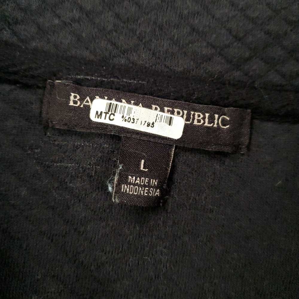 Banana Republic Mens Black L Pullover Textured Sh… - image 5