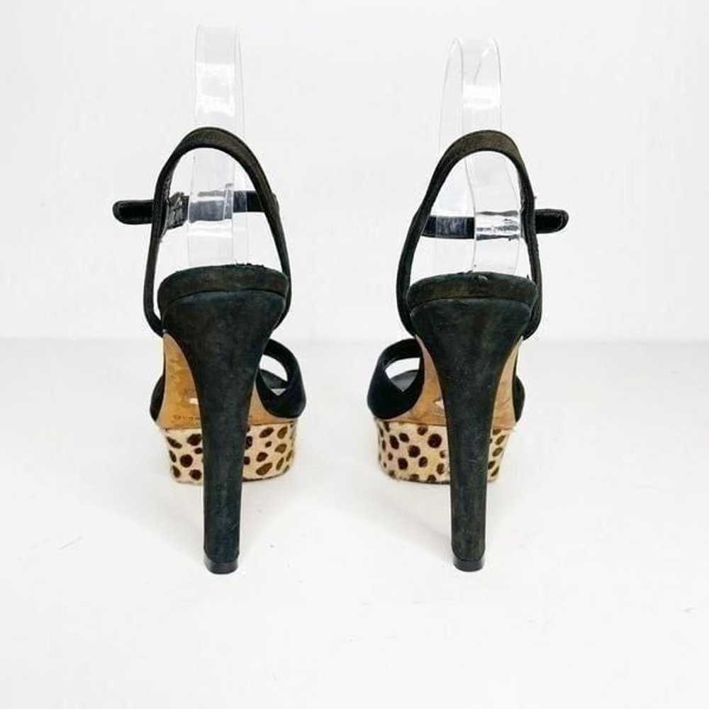 LOEFFLER RANDALL Platform Peep toe Heel Suede Cal… - image 3